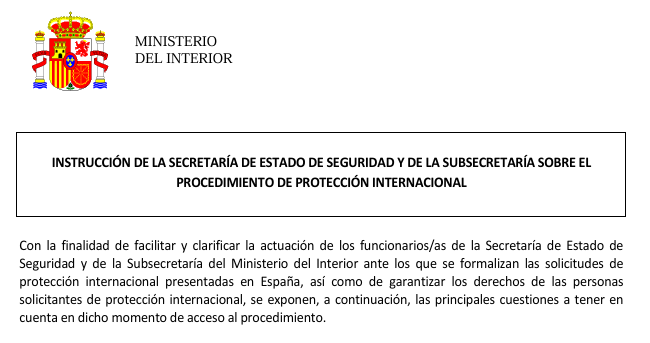 nueva instrucción asilo españa 2025