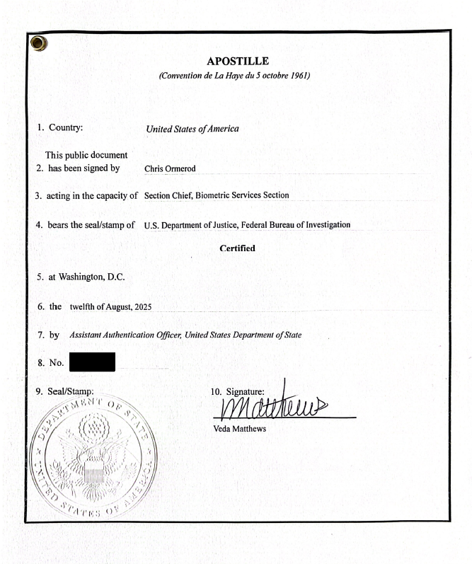 apostilla antecedentes penales estados unidos